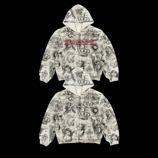 RHINESTONE ZIP UP